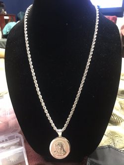 Cadena con dije plata 925
