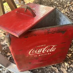 Vintage 1950s Coca-Cola Ice Chest w/ Bottle Opener  