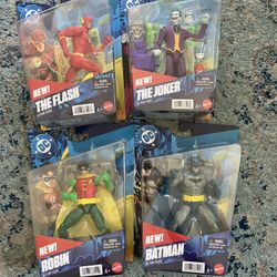 Mattel DC Core Wave 1 Figure Set Batman Robin Joker Flash