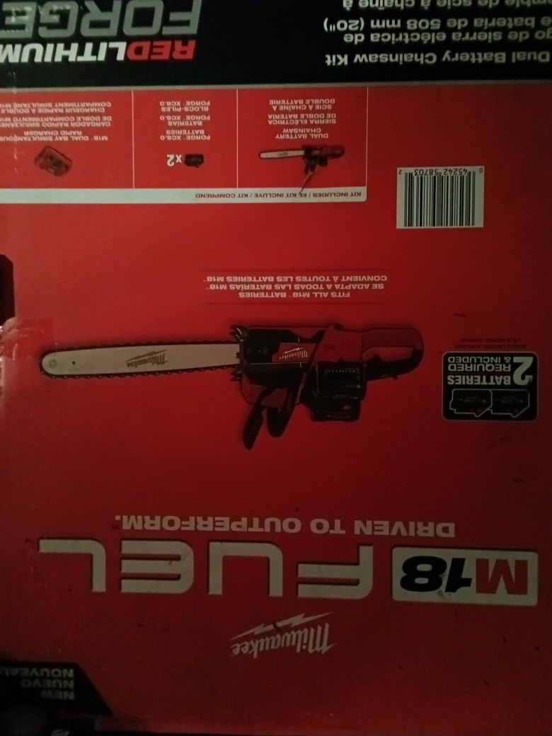 M18 Fuel Milwaukee Chainsaw 20"