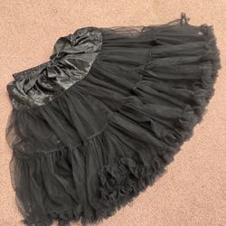 New Small Black Ruffle Tutu Skirt Crinoline Skirt Costume  
