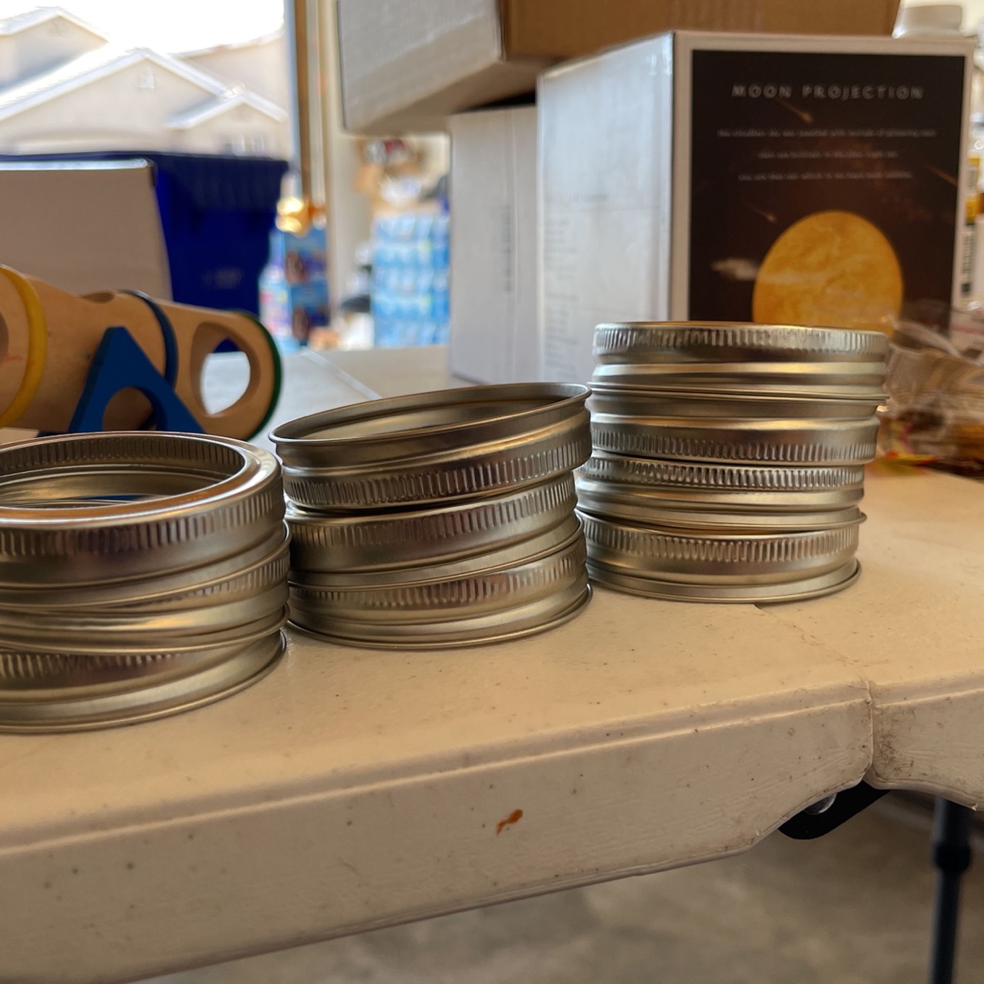 10 Packs Regular Mouth Mason Jar Silver