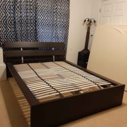 Ikea  "Full" Size "Hopen" Bed Frame with "Lonset" Base