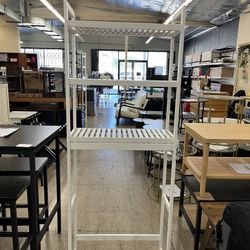 SONGMICS Over The Toilet Storage 3-Tier Bathroom Organizer with Adjustable Shelf - White