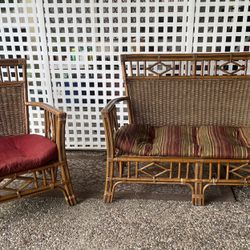 Covered Patio Furniture/Sunroom/loveseat&chair