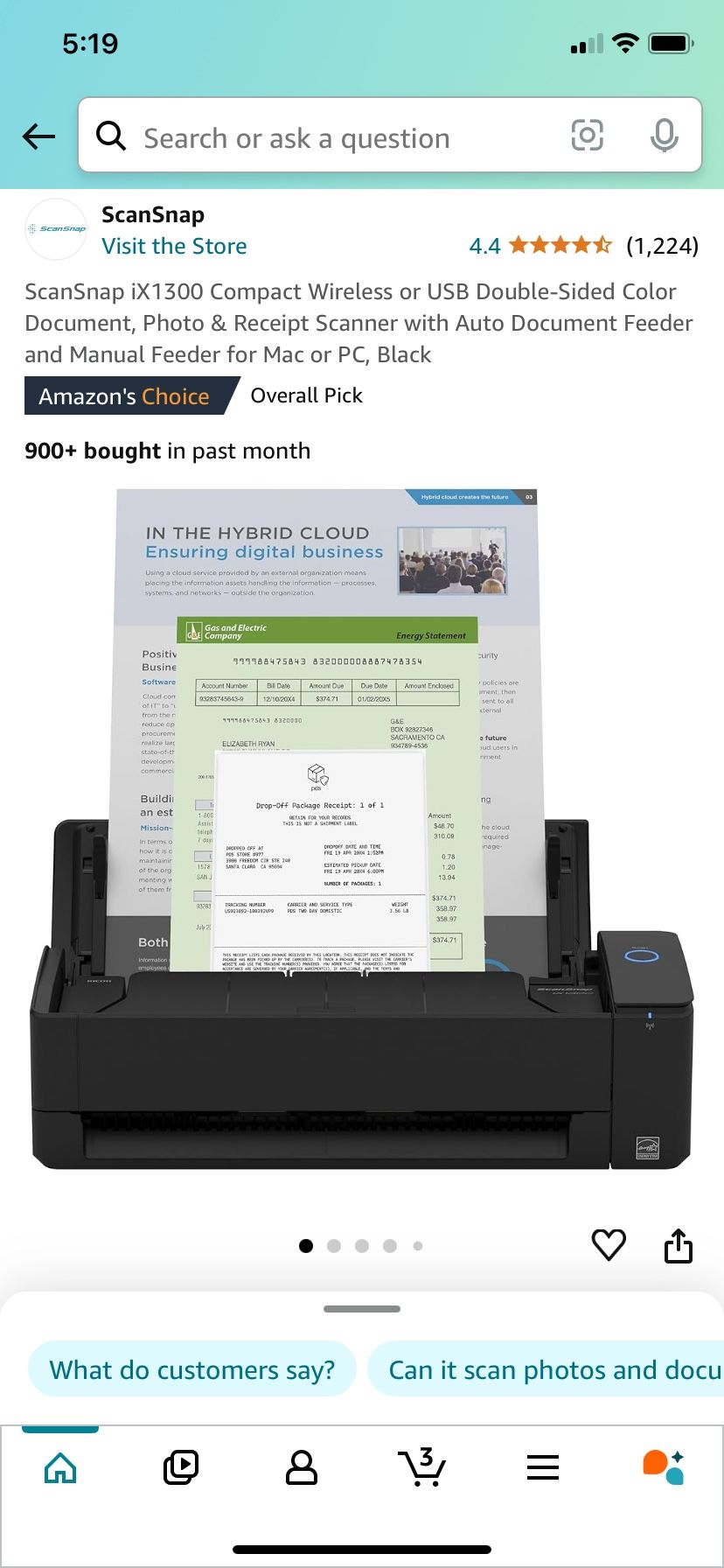 ScanSnap ix3000