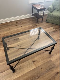 Glass coffee table
