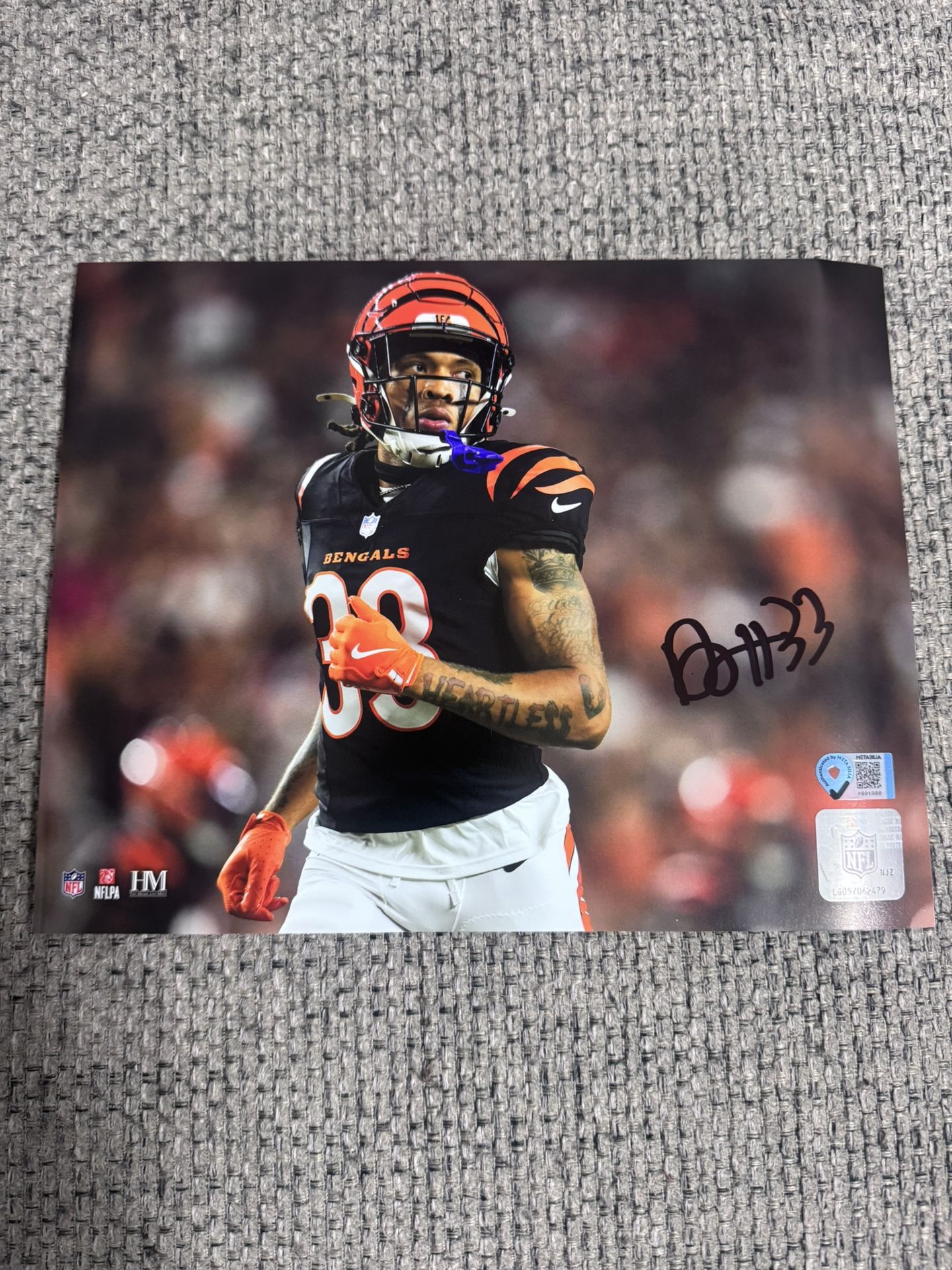 Daijahn Anthony Signed Autograph 8x10 Photo- Metabilia Coa -Cincinnati Bengals