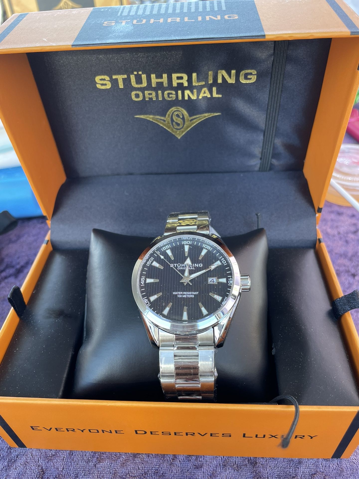 Stuhrling Men’s Watch silver/Black color watch