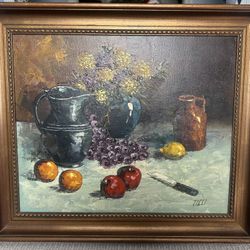 Vintage Tucci Canvas Painting 