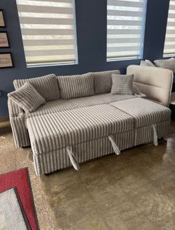NEW GREY SOFA SLEEPER PULLOUT WITH FREE DELIVERY ORDER HERE PAY ON DELIVERY