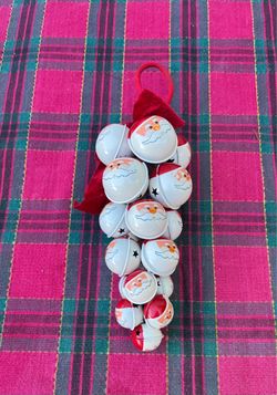 Avon Vintage Santa Claus Jingle Bell Cluster Ornament.