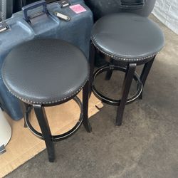 Leather Top Stools Two !