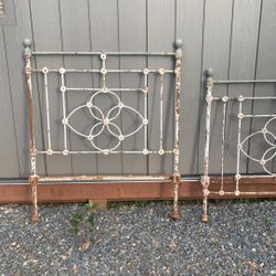 Twin Size Antique Brass And Iron Bed Frame