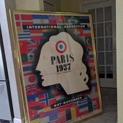 Original Jean Carlu Poster 1937, Paris