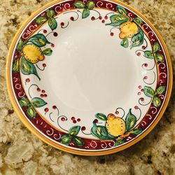 Italy Plates Hand Painted Lemon