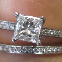 Diamond Engagement Ring & Wedding Band by Ritani