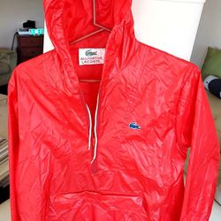 $9 Extra Light Red Lacoste Raincoat & Pants. Great for Snow Birds.