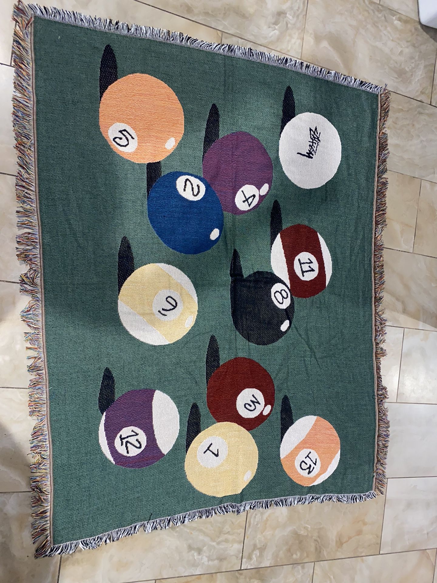 Stussy Billiards Tapestry Blanket