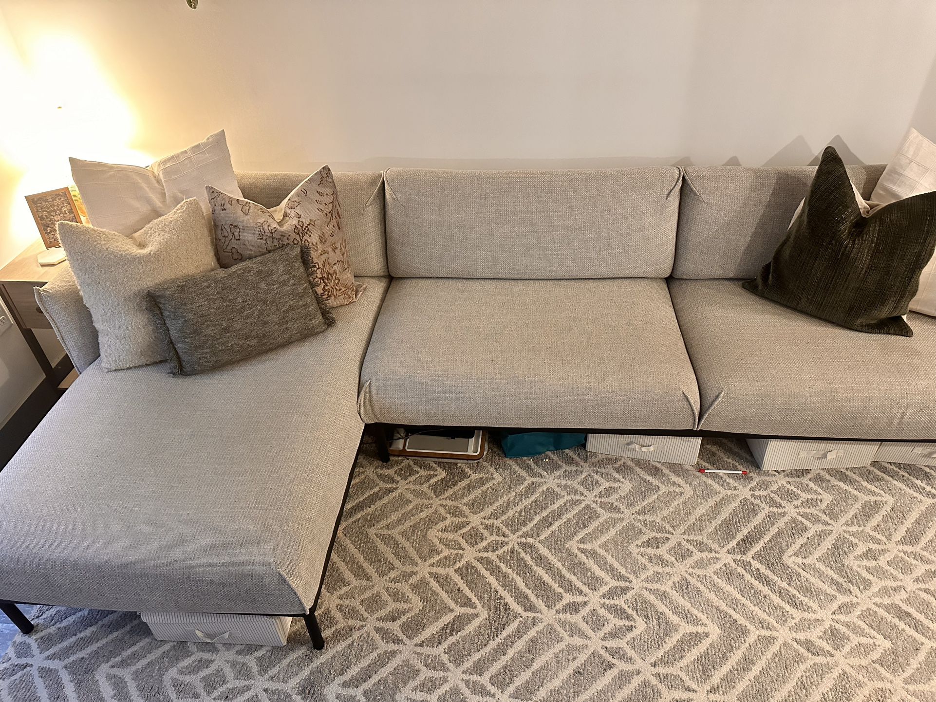 10’ Gray Sectional 
