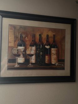 Wine wood painting