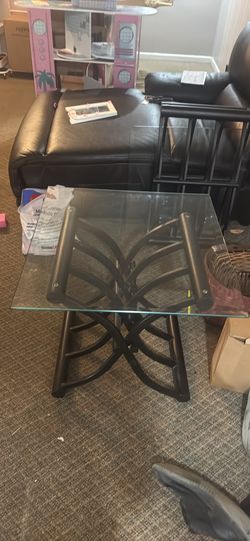 Matching End tables glass top