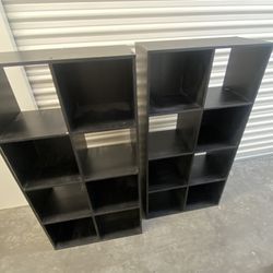 2 BOOKCASE RECORD SHELVES 8-Cube Bookshelves I Can Sell 1 Or Both