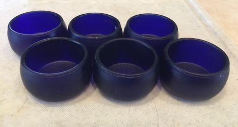 Set of 6 Navy Blue Tea Light Holders