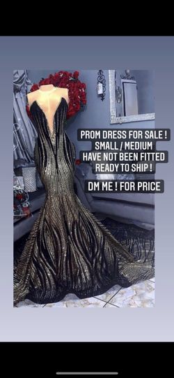 Prom Dress, Black And Gold