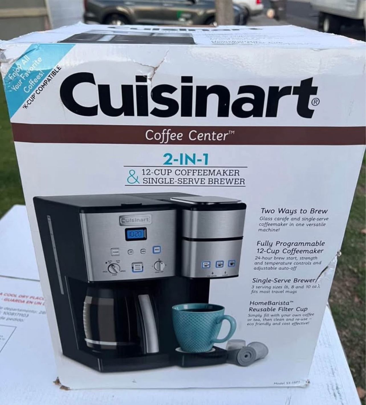 Cuisinart Coffee Center 12 Cup Coffeemaker and Single Serve Brewer with K Cup ability