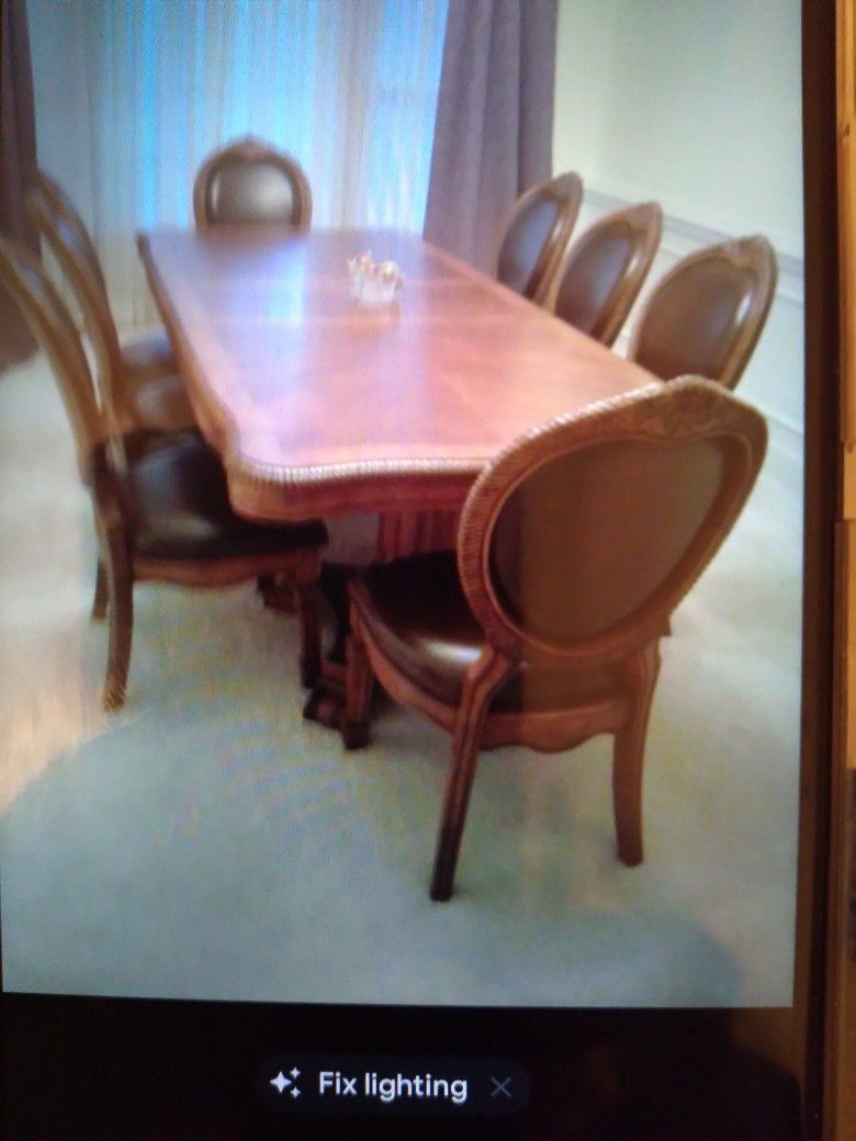 Dining Room Table With Eight Chairs