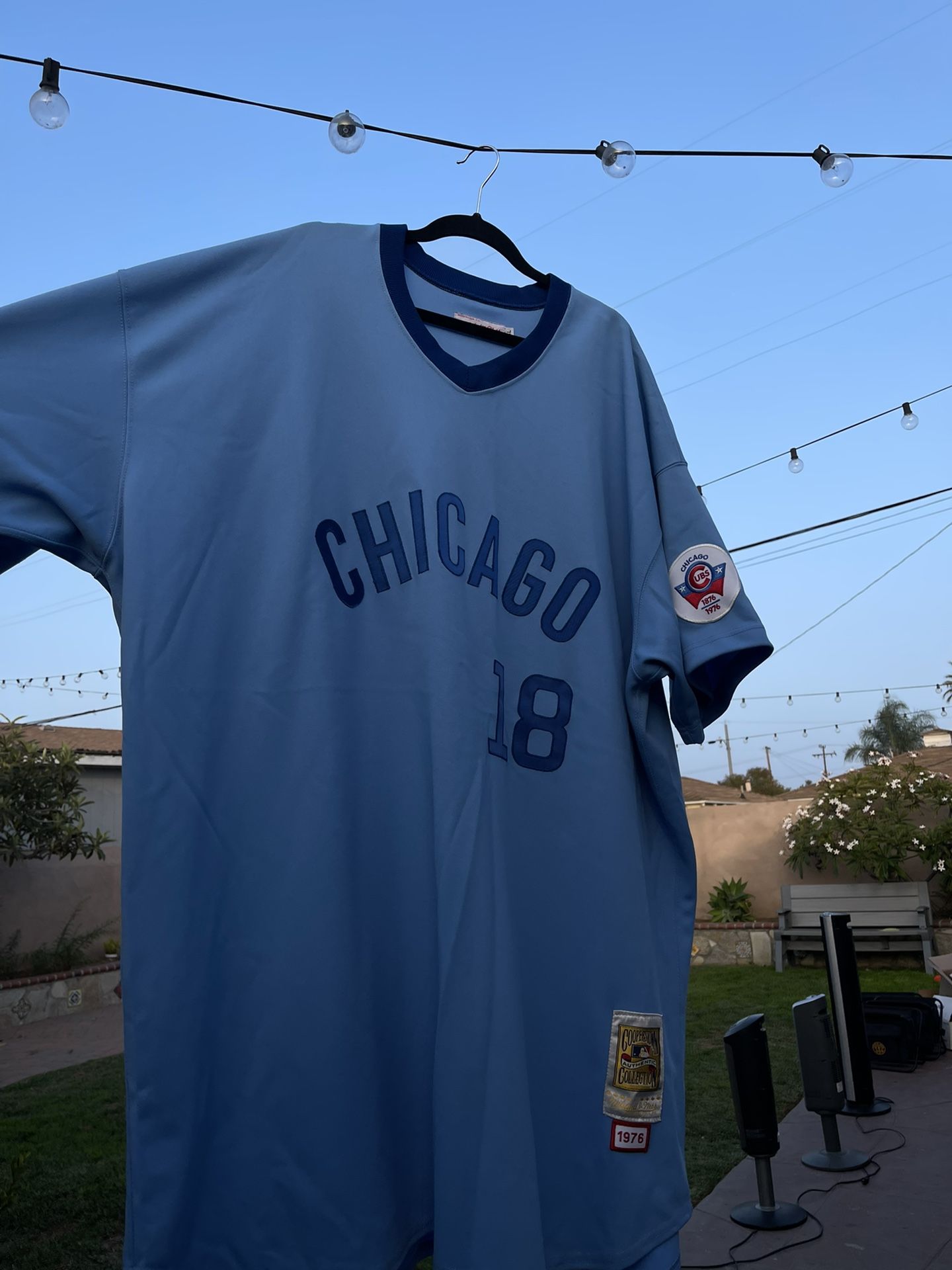 Bill Madlock #18 Chicago Cubs Mitchell & Ness Road 1976 Cooperstown Collection Authentic Jersey - Light Blue
