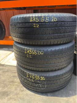 20” tires bridgestone 275/55/20 with free installation $60 each