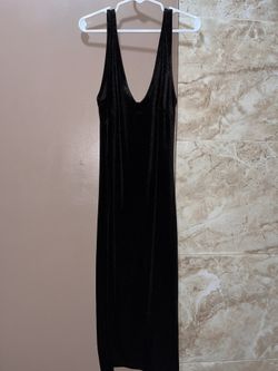 Black velvet dress