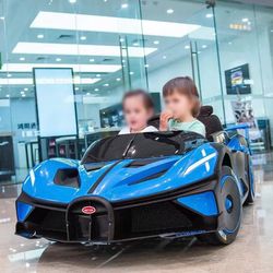 🔵🔵!!BRAND NEW 12V LUXURY REMOTE CONTROL Electric Kid Ride On Car Power Wheels 2 Seater BUGATTI with LED’s, Music, USB, MP3