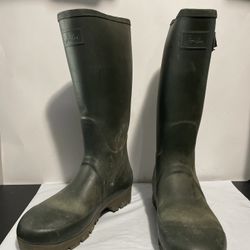 Joules French Tall Green 16” Rain Boot size 9 Men’s