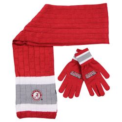 Alabama Crimson Tide scarf and glove gift set