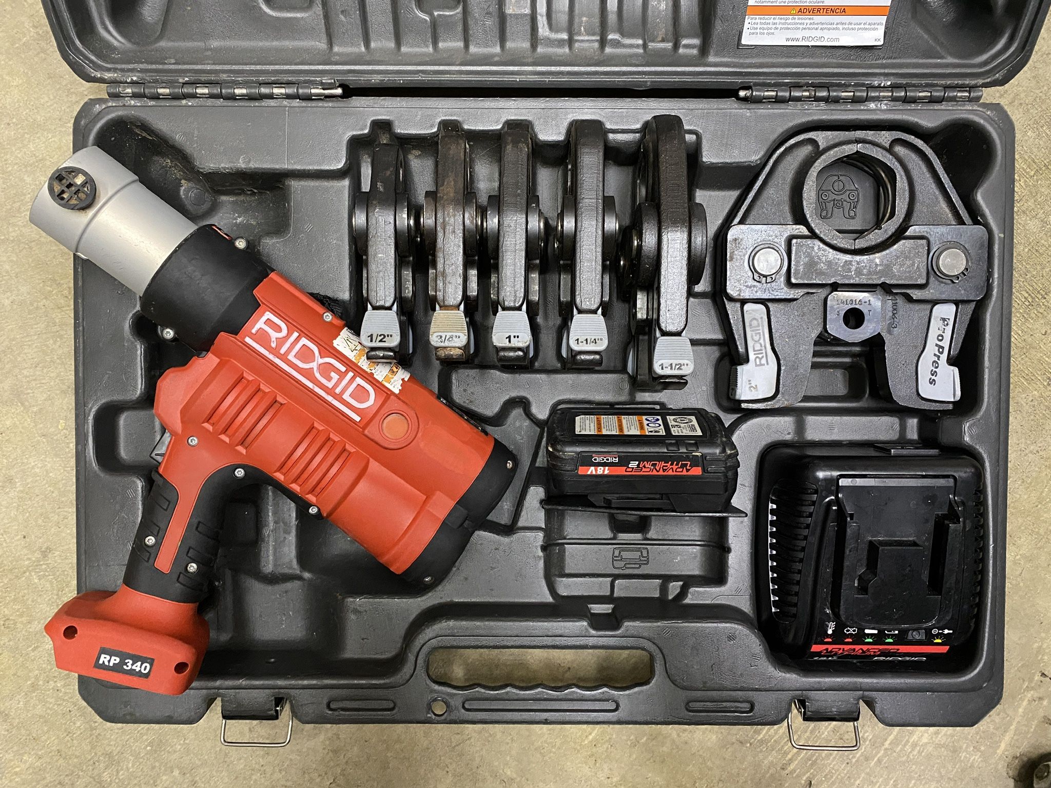 RP340 RP 340 Ridgid Propress 1/2”2” Tool Kit for Sale in Lake View