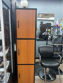Cabinet and styling chairs
