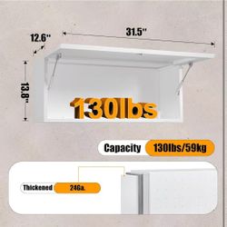 😀 Metal Wall Cabinet for Garage, Wall Mounted Storage Cabinet, Wall Garage Tool Cabinet with Locking, Work Shop Wall Cabinet, Trailer Cabinets, White
