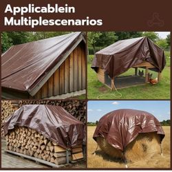 15x15 FT Tarp Waterproof, 16 Mil