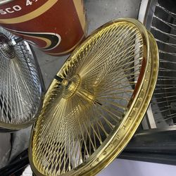20”all Gold Wheel 144 Spokes Bike Part 