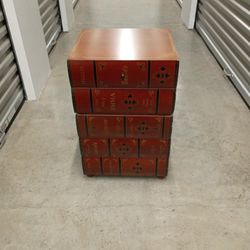 Wooden Book Shaped Nightstand 