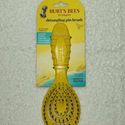 Yellow Burt’s Bees Detangling Pin For Puppies Brush — Brand New
