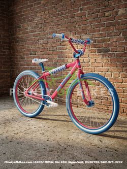 NEW 2026 SE BIG RIPPER 29 HOT PINK BLUE SINGLE SPEED FREESTYLE WHEELIE BMX BIKE