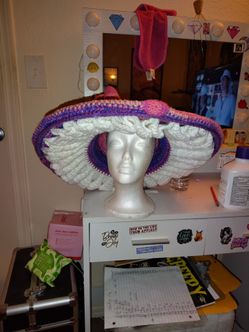 Crochet mushroom hat