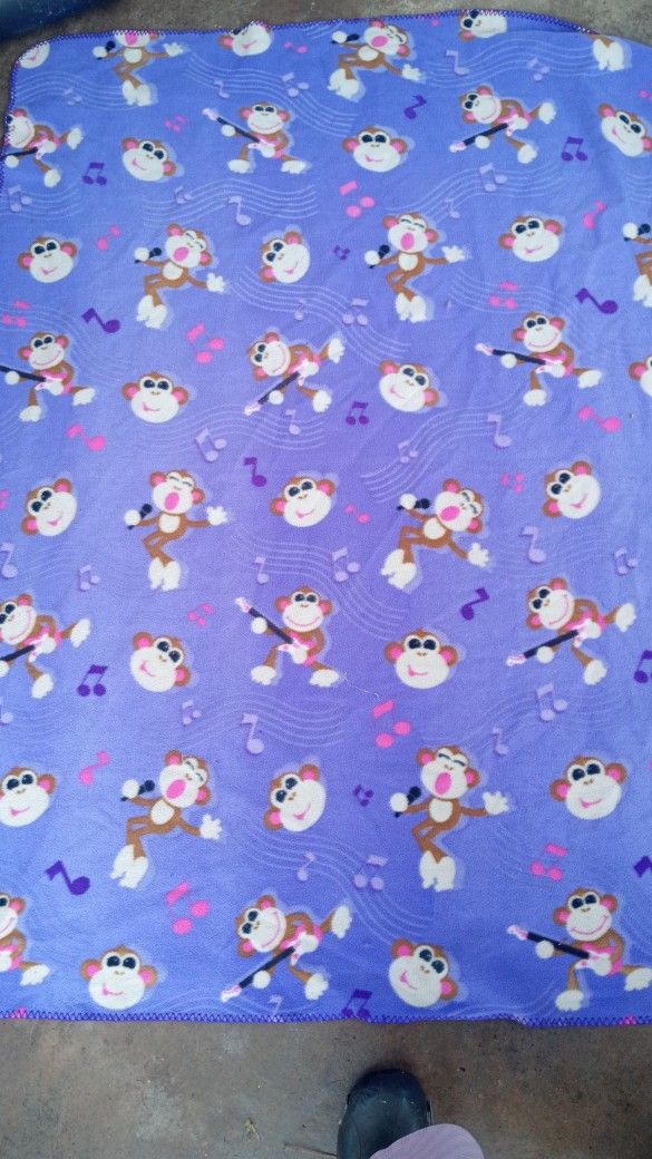 Blanket With Monkeys 