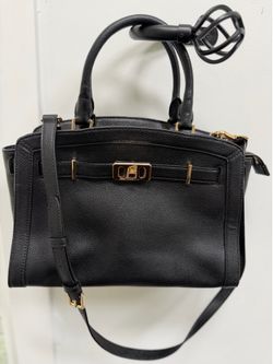 New Authentic Michael Kors Karson Pebble Black Leather Satchel bag