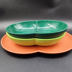 Vintage 60s Branchell Color Flyte Serving Set Of 3