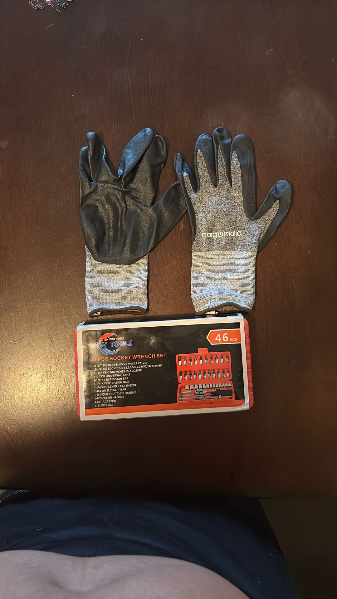 Gloves And A Socket Wrench Tool Kits